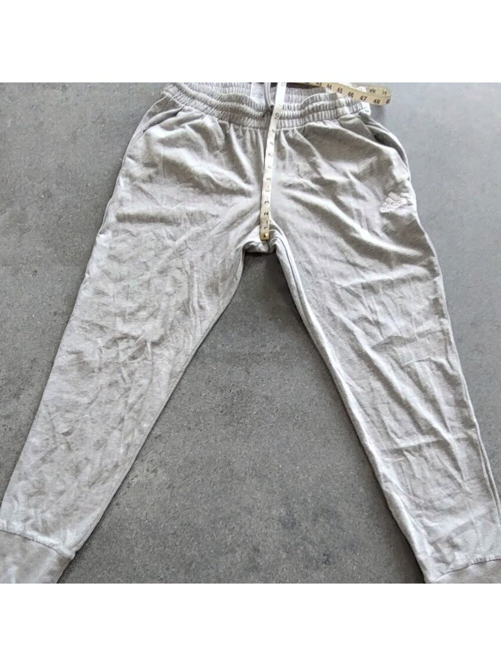 Adidas Light Gray Jogger Sweatpants Size L or Junior 2XL